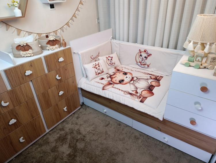 روتختی نوزادی طرح خرگوش روی تاب
