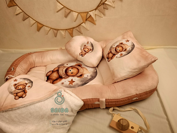 تشک گارد دار( غلط گیر ) طرح خرس روی ماه