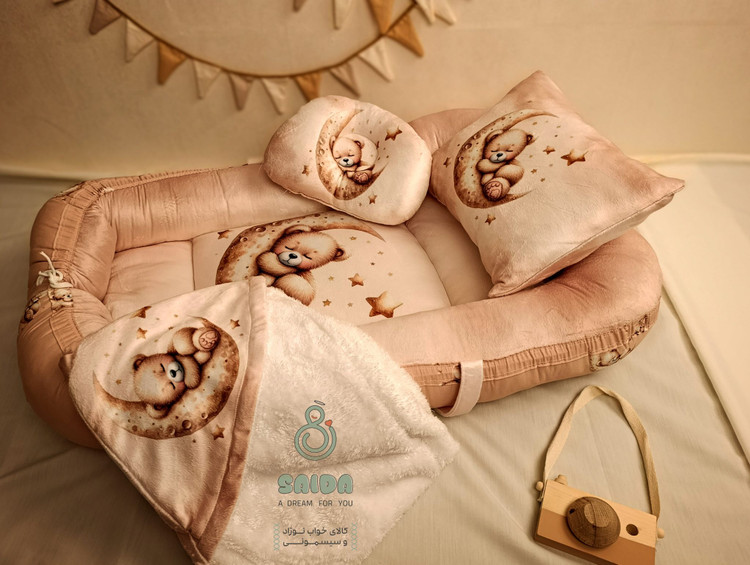 تشک گارد دار( غلط گیر ) طرح خرس روی ماه