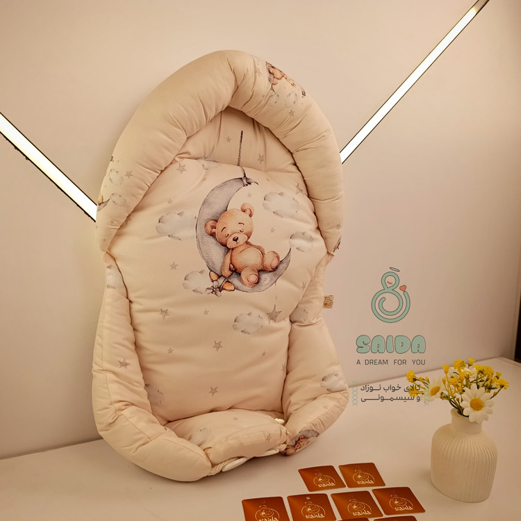 آغوشی (قنداق سوئیسی) طرح خرس و ماه